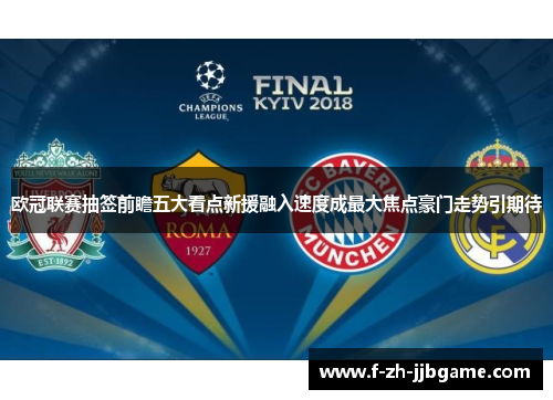欧冠联赛抽签前瞻五大看点新援融入速度成最大焦点豪门走势引期待 欧冠联赛抽签前瞻五大看点新援融入速度成最大焦点豪门走势引期待